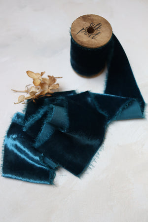 PEACOCK SILK VELVET