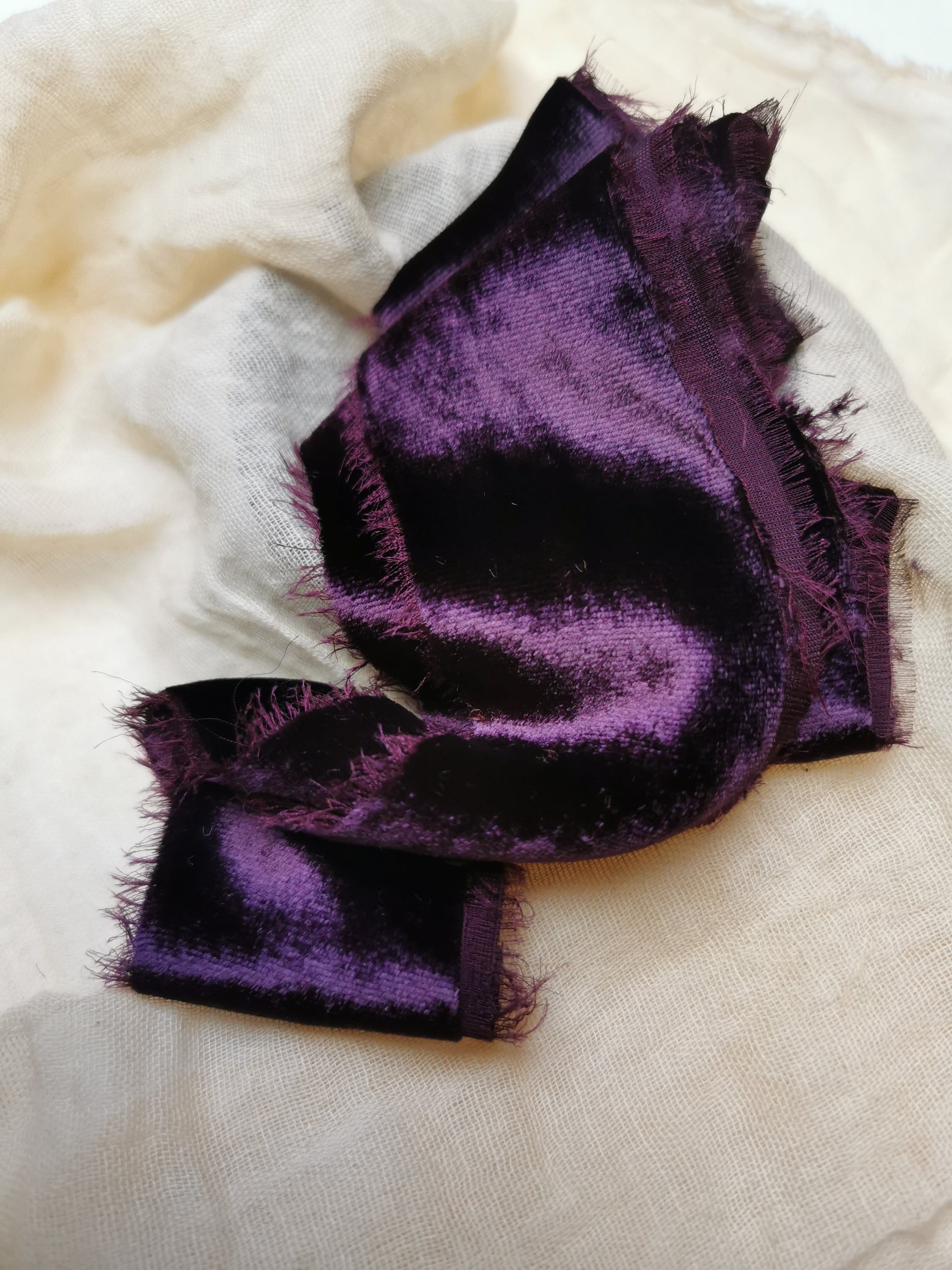 WINTER HEATHER SILK VELVET RIBBON