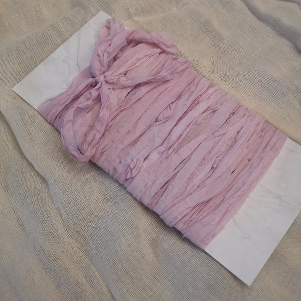 Rustic Pink Ribbon PINK RUSTIC SILK RIBBON - Silk & Purl