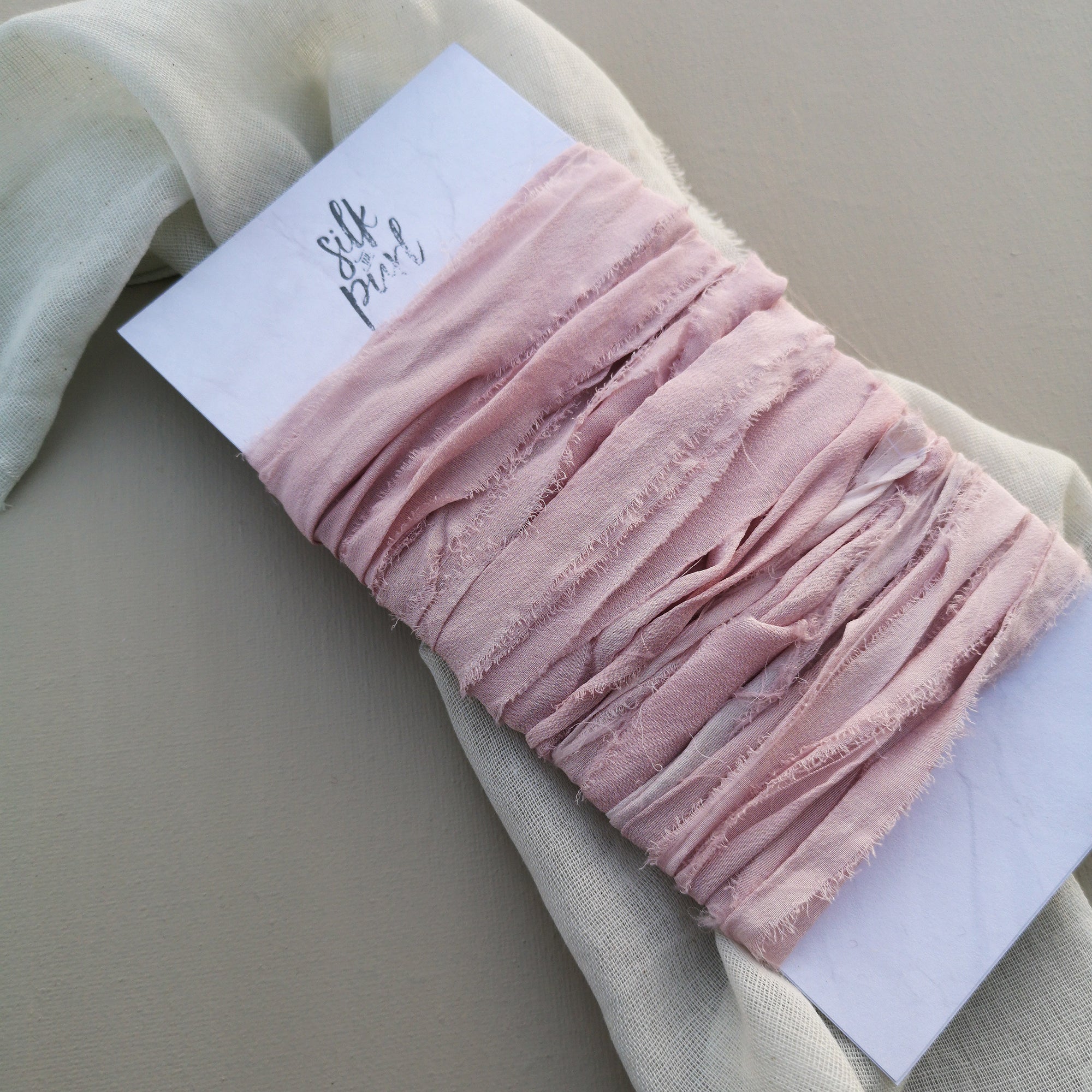 VINTAGE ROSE RUSTIC SILK RIBBON